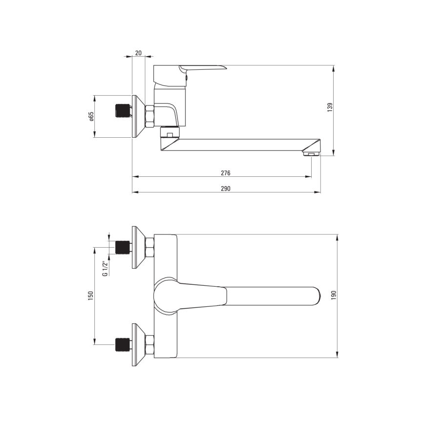 Deante BFC_080M - Sink tap CORIO shiny chrome