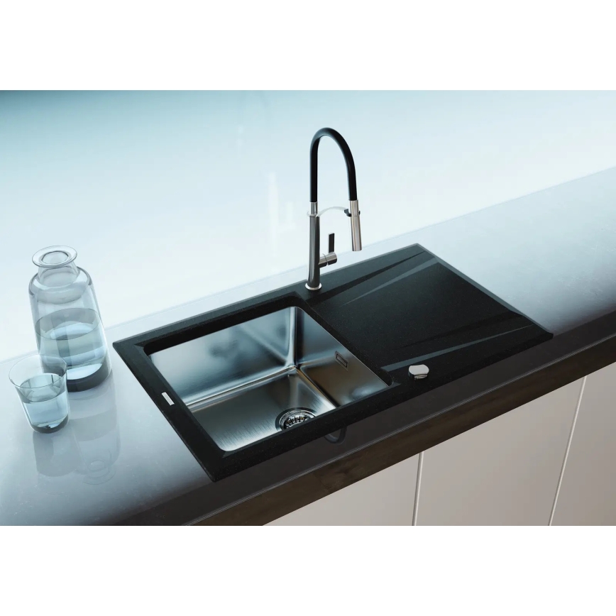 Deante BGB_B720 - Sink tap with flexible arm GERBERA black/chrome