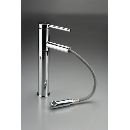 Deante BGE_022K - ORA 30.9 cm basin mixer with pull-out spray, polished chrome