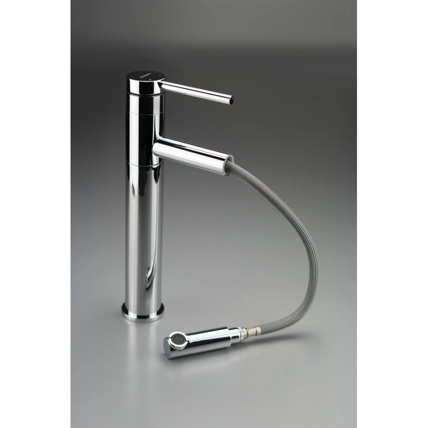 Deante BGE_022K - ORA 30.9 cm basin mixer with pull-out spray, polished chrome