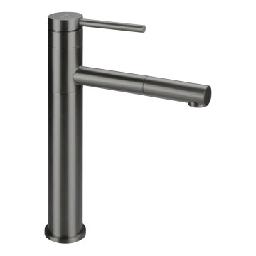 Deante BGE_D22K - Washbasin mixer with ORA 30.9 cm pull-out spray, titanium finish