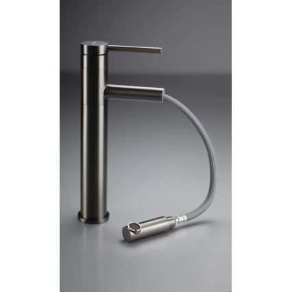 Deante BGE_D22K - Washbasin mixer with ORA 30.9 cm pull-out spray, titanium finish