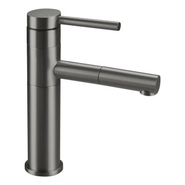 Deante BGE_D22M - Bathroom sink faucet with pull-out spray ORA 22.9 cm, titanium finish