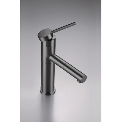 Deante BGE_D22M - Bathroom sink faucet with pull-out spray ORA 22.9 cm, titanium finish