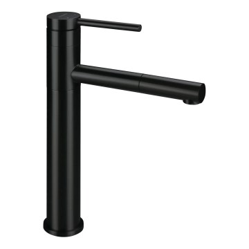 Deante BGE_N22K - ORA Basin Mixer with Pull-Out Spray Head, 30.9 cm, Black