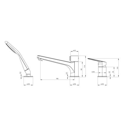 Deante BGJ_N13M - JASMIN bathtub set with black mixer
