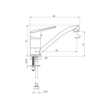 Deante BMO_026M - BORO Basin Mixer 12.7 cm, Polished Chrome