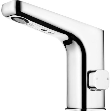 Deante BQH_029R - Touchless basin tap with temperature regulation HIACYNT 4xAA shiny chrome