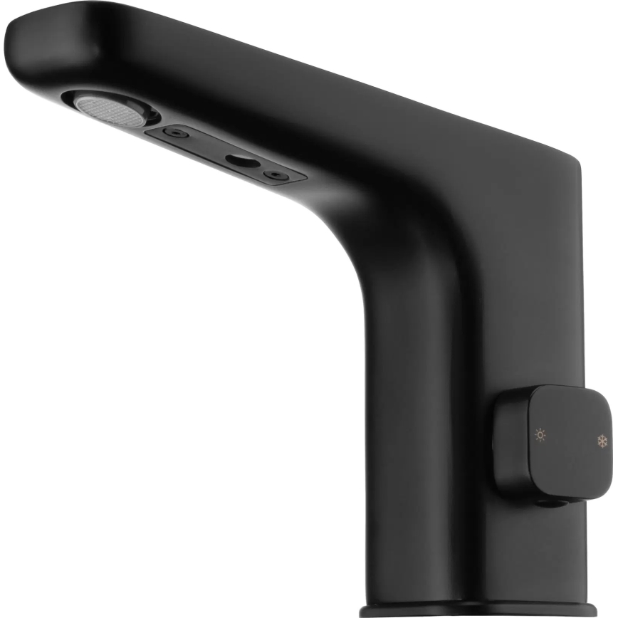 Deante BQH_N29R - Touchless basin tap with temperature regulation HIACYNT 4xAA black