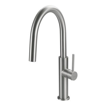 Deante BQJ_F62M - EVORA Kitchen Sink Faucet, Brushed Stainless Steel