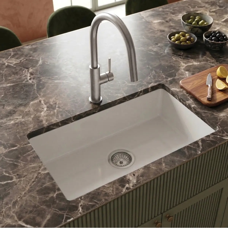 Deante BQJ_F62M - EVORA Kitchen Sink Faucet, Brushed Stainless Steel