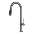 Deante BQO_D72M - Sink tap with pull-out sprayer OLFATO titanium