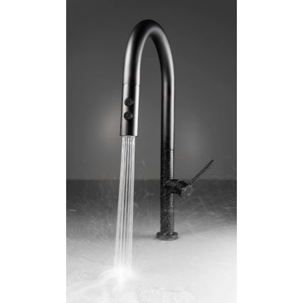 Deante BQO_N72M - Sink tap with pull-out sprayer OLFATO black