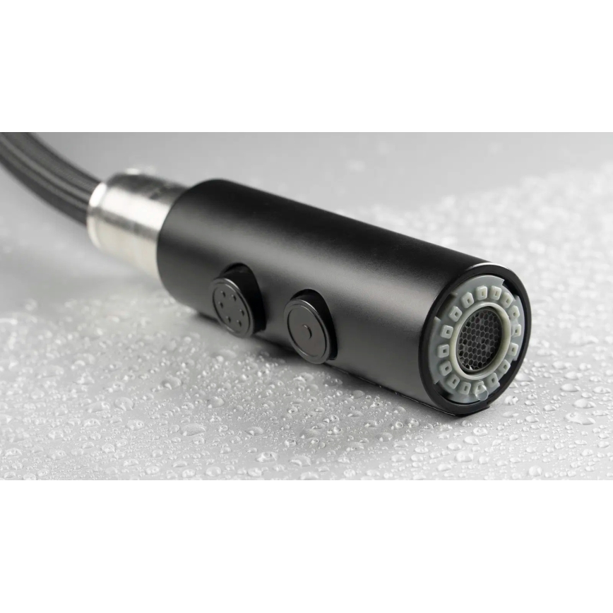 Deante BQO_N72M - Sink tap with pull-out sprayer OLFATO black