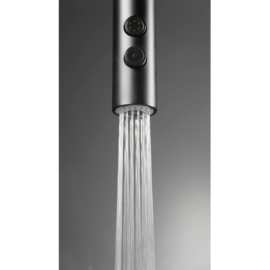 Deante BQO_N72M - Sink tap with pull-out sprayer OLFATO black