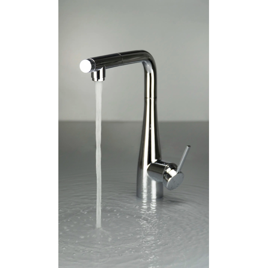 Deante BRE_075M - Sink tap with pull-out sprayer ERIDAN shiny chrome