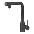 Deante BRE_N75M - Sink tap with pull-out sprayer ERIDAN black