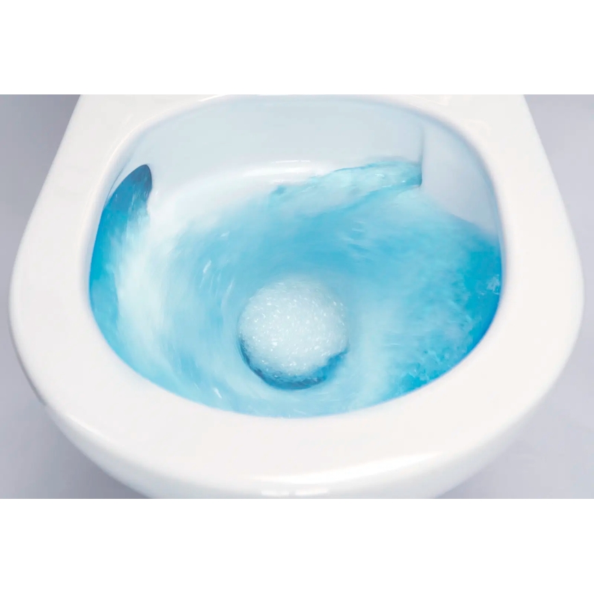 Deante CDJD6RPS - Floor-standing toilet with a toilet seat JASMIN ceramics/white