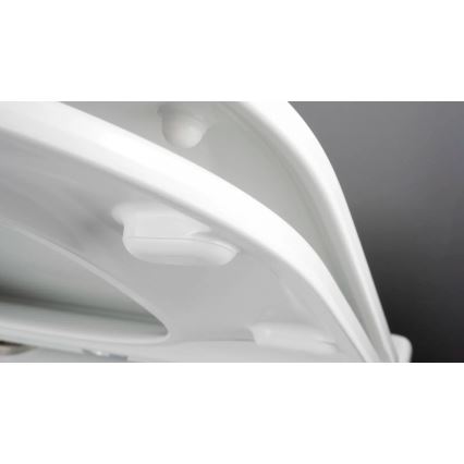 Deante CGRD6ZPW - Wall-hung toilet with toilet seat ROUND ceramics/white
