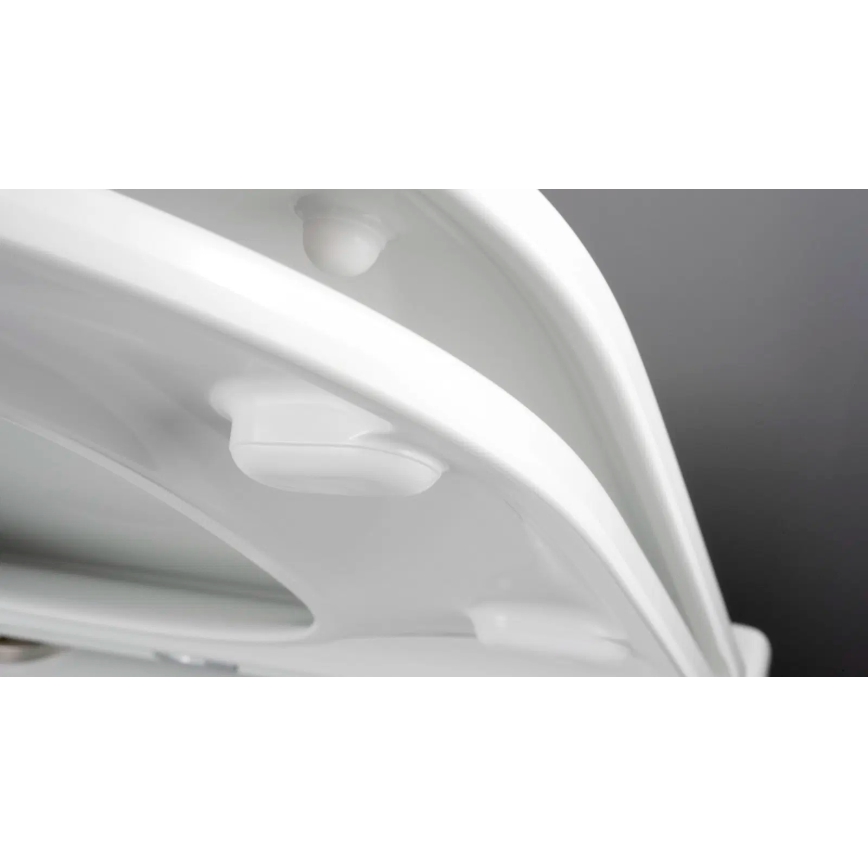 Deante CGRD6ZPW - Wall-hung toilet with toilet seat SoftClose ROUND ceramics/white