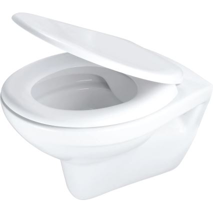 Deante CMOD6SPW - Wall-hung toilet with toilet seat BORO ceramics/white