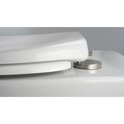Deante CMOD6SPW - Wall-hung toilet with toilet seat BORO ceramics/white