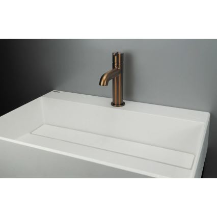 Deante CQR_AU6M - Countertop washbasin CORREO 40x60 cm granite/alabaster