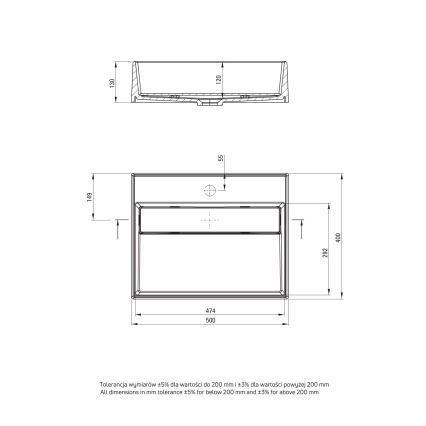 Deante CQR_NU5M - Countertop basin CORREO 40x50 cm granite/black