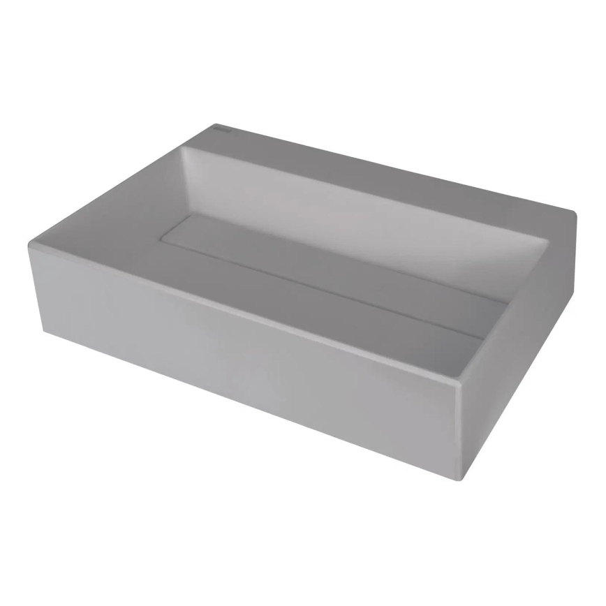 Deante CQR_SU6M - Countertop basin CORREO 40x60cm granite/metallic grey