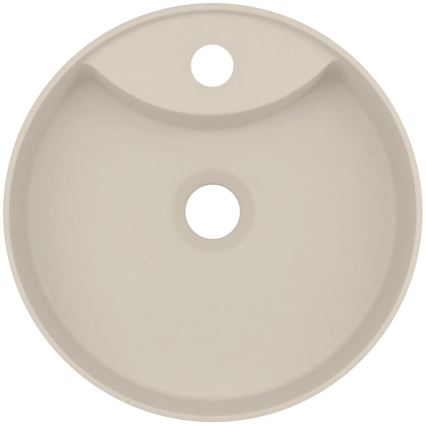 Deante CQS_5U4B - Countertop basin with a tap hole SILIA d. 36 cm granite/beige
