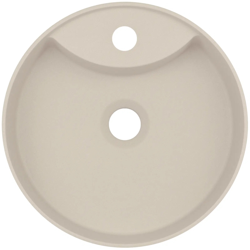 Deante CQS_5U4B - Countertop basin with a tap hole SILIA d. 36 cm granite/beige