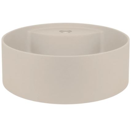 Deante CQS_5U4B - Countertop basin with a tap hole SILIA d. 36 cm granite/beige