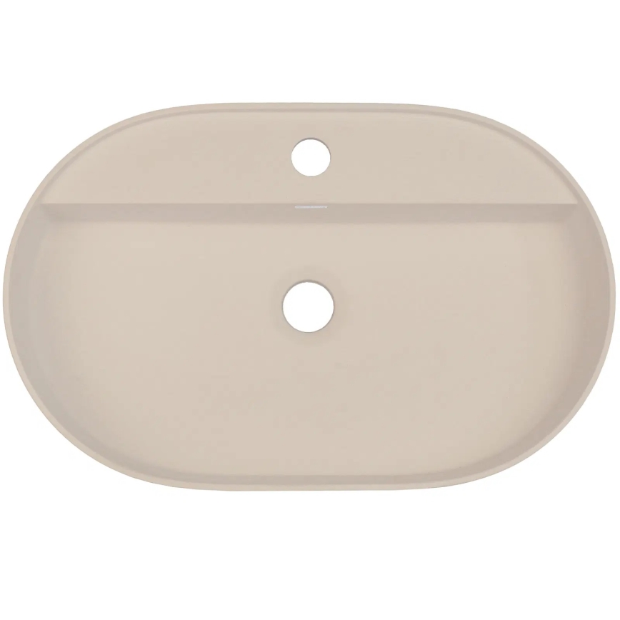 Deante CQS_5U6B - Countertop basin with a tap hole SILIA 35x55 cm granite/beige