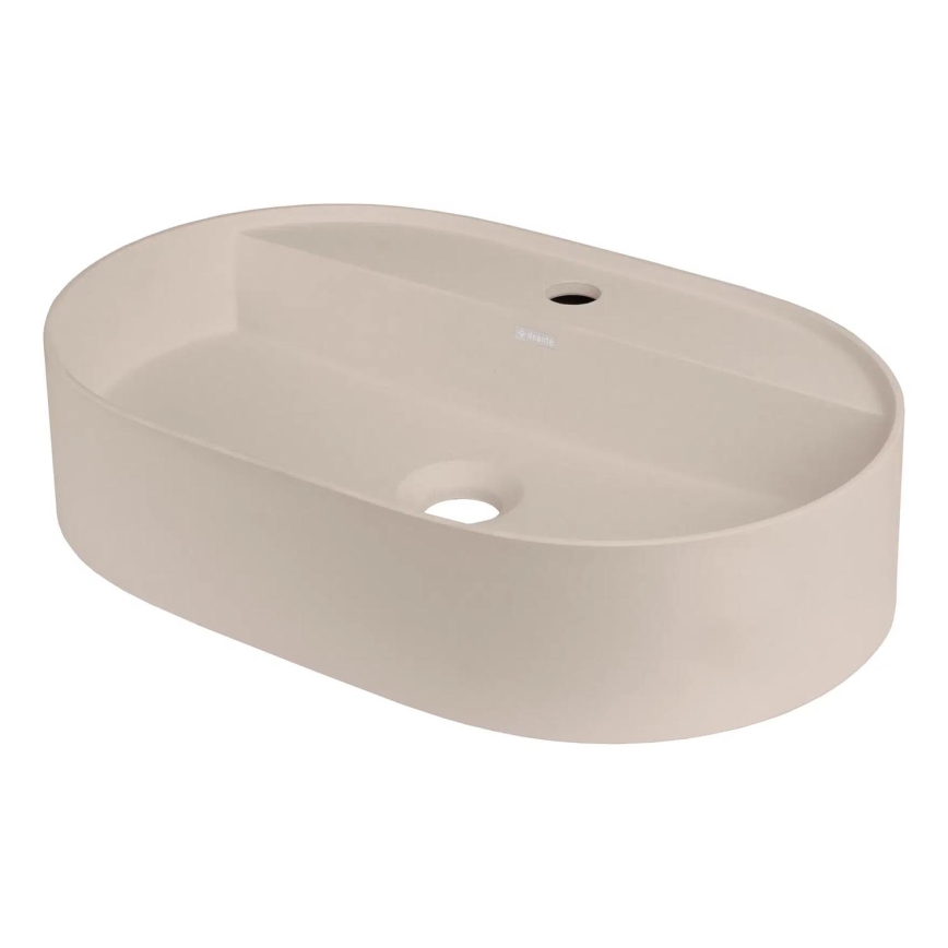 Deante CQS_5U6B - Countertop basin with a tap hole SILIA 35x55 cm granite/beige