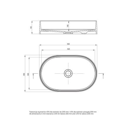 Deante CQS_5U6S - Countertop basin SILIA 35x55 cm granite/beige
