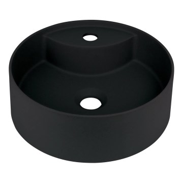 Deante CQS_NU4B - SILIA countertop washbasin with faucet hole Ø 36 cm, granite/black