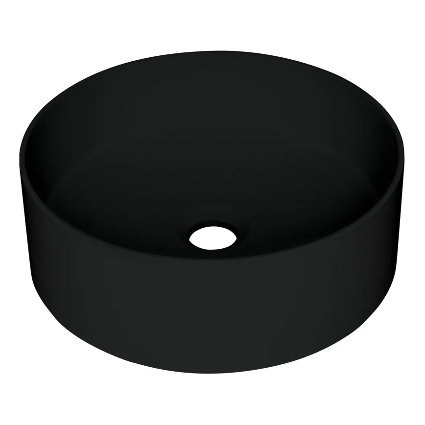Deante CQS_NU4S - SILIA Countertop Washbasin Ø 36 cm, Granite/Black