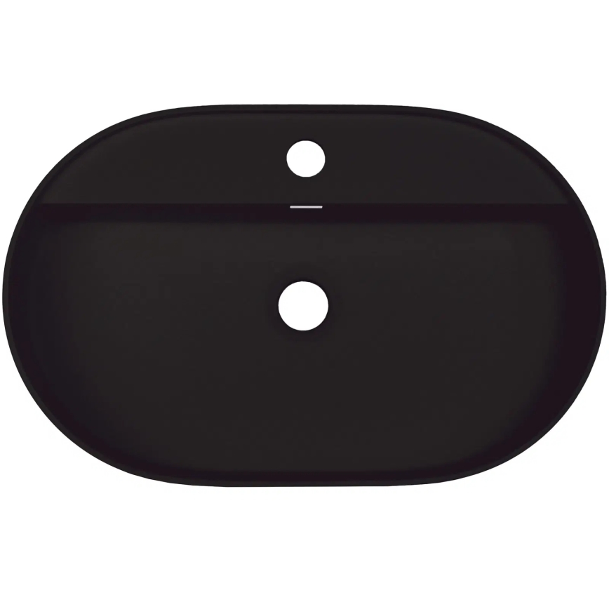 Deante CQS_NU6B - SILIA countertop washbasin with faucet hole 35x55 cm, granite/black