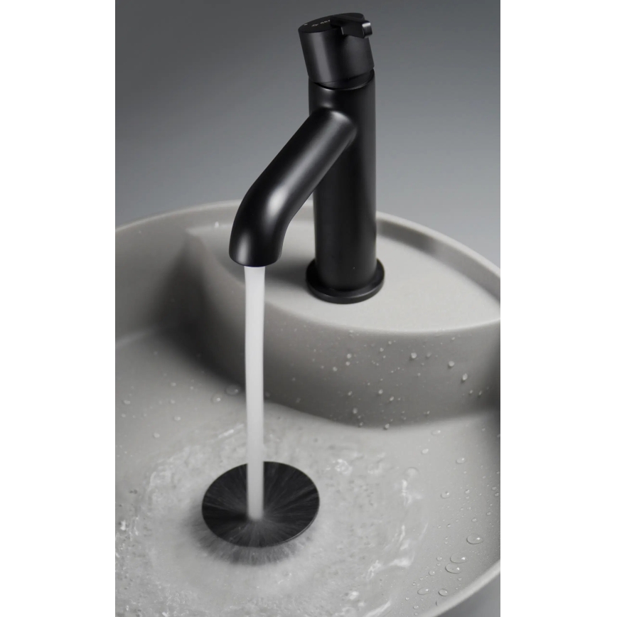 Deante CQS_SU4B - SILIA countertop washbasin with tap hole Ø 36 cm granite/metallic grey
