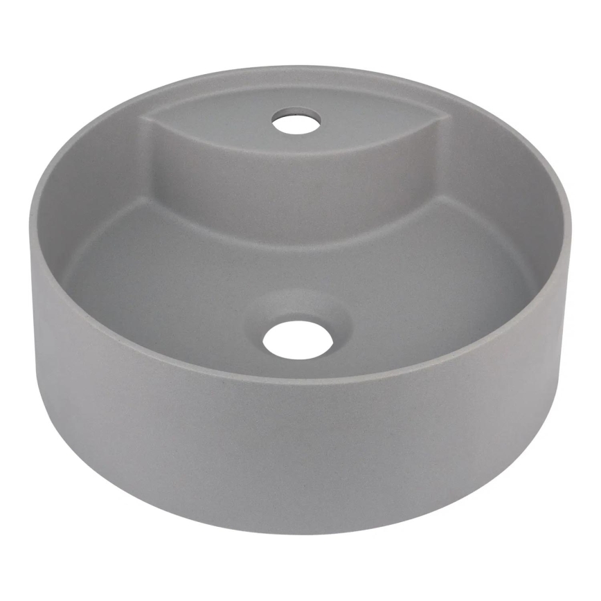 Deante CQS_SU4B - SILIA countertop washbasin with tap hole Ø 36 cm granite/metallic grey