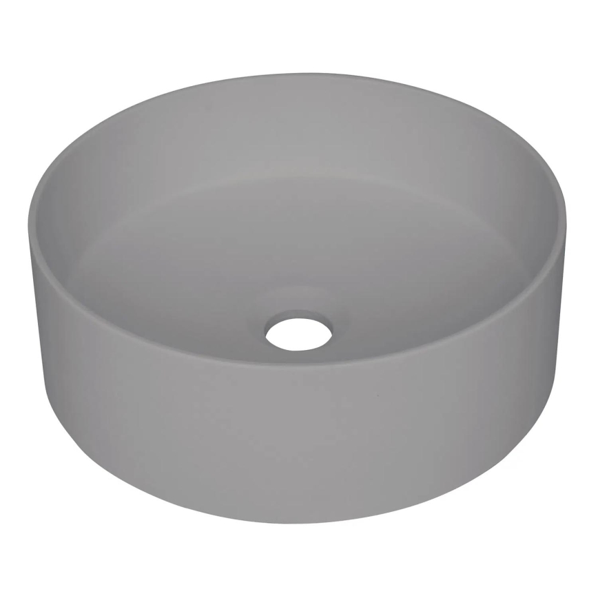 Deante CQS_SU4S - SILIA countertop basin Ø 36 cm granite/metallic grey