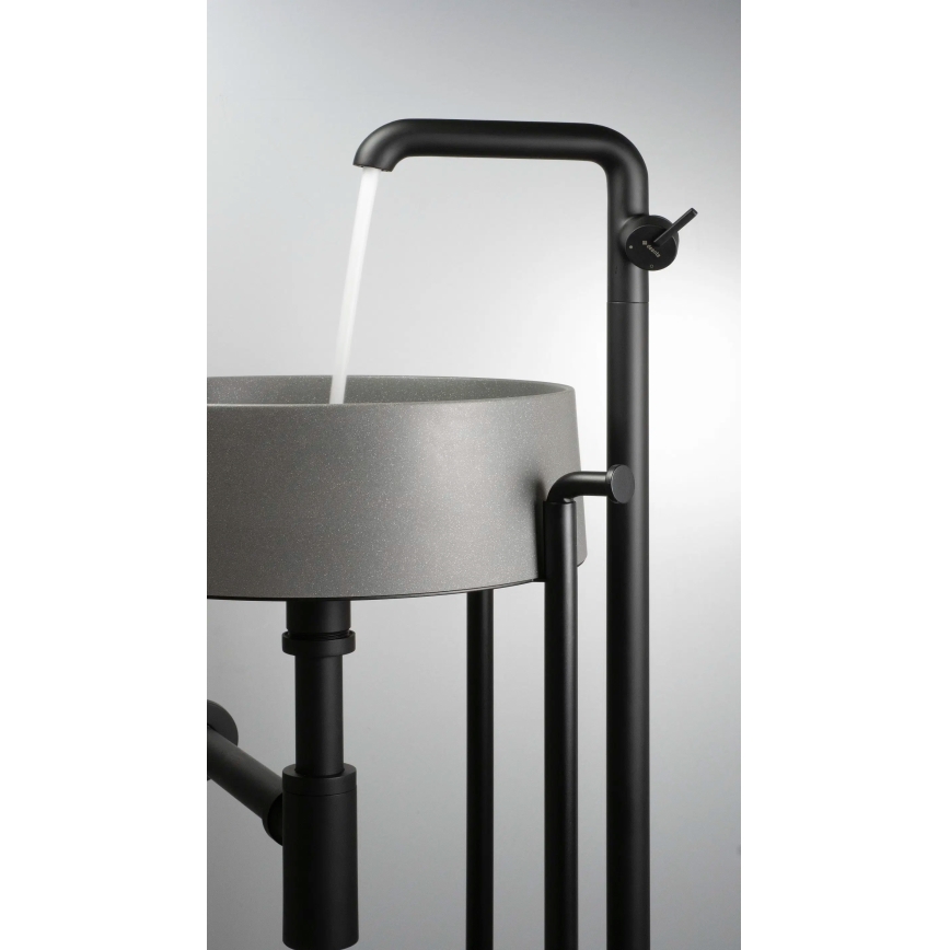 Deante CQS_SU4S - SILIA countertop basin Ø 36 cm granite/metallic grey