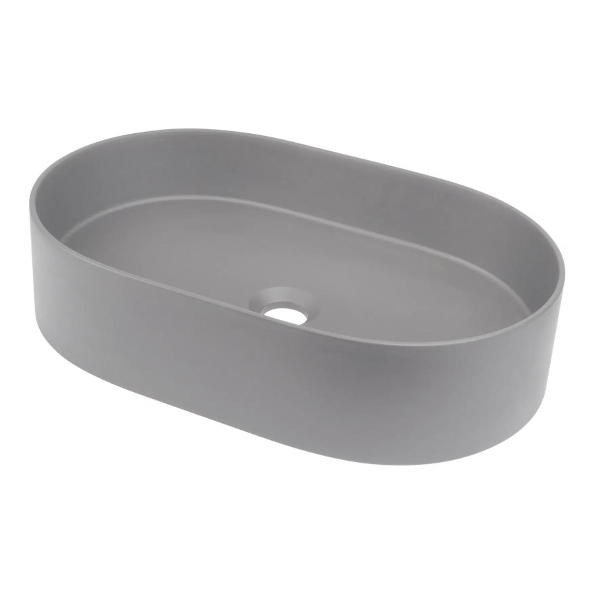 Deante CQS_SU6S - SILIA Countertop Basin 35 x 55 cm, Granite/Metallic Gray