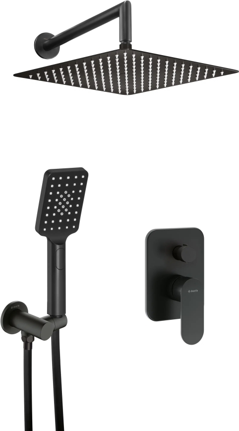 Deante NAC_N9LP - ALPINIA Concealed Shower Set with Built-in Mixer, Black