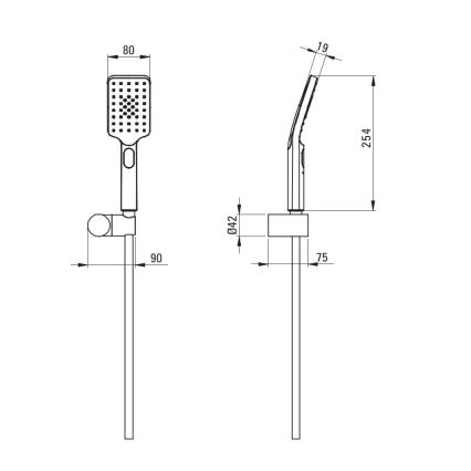Deante NGA_041K - ALPINIA Shower Set, Polished Chrome
