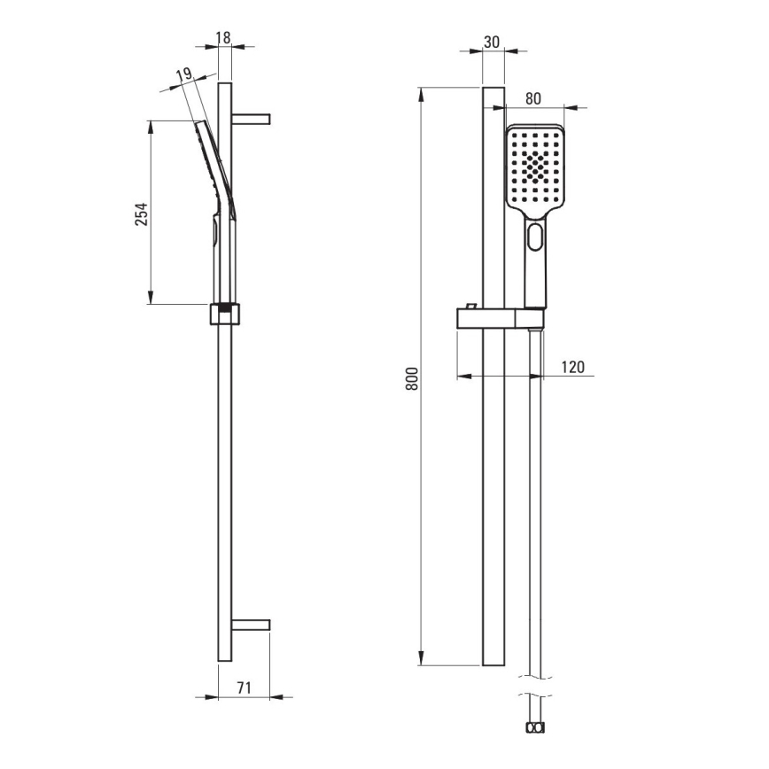 Deante NGA_052K - ALPINIA Shower Set, Polished Chrome