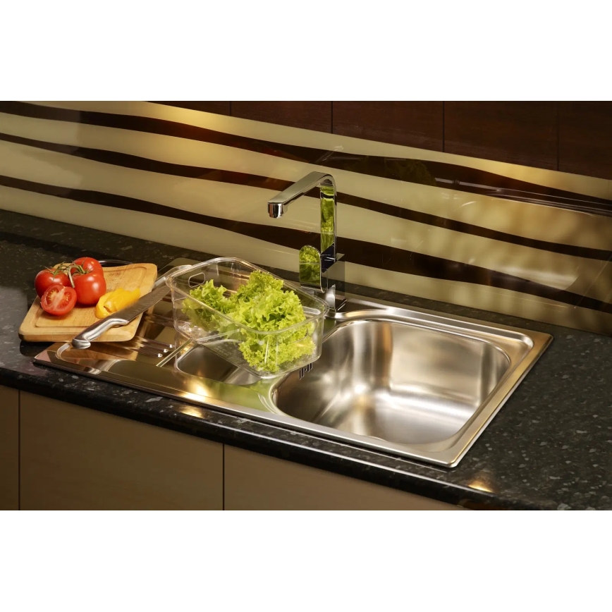 Deante ZEX_0113 - Kitchen sink XYLO 43,5x78 cm satin