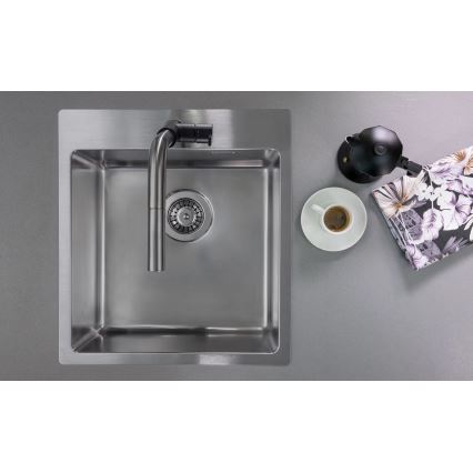 Deante ZPO_010A - Kitchen sink OLFATO 50,5x45 cm brushed steel