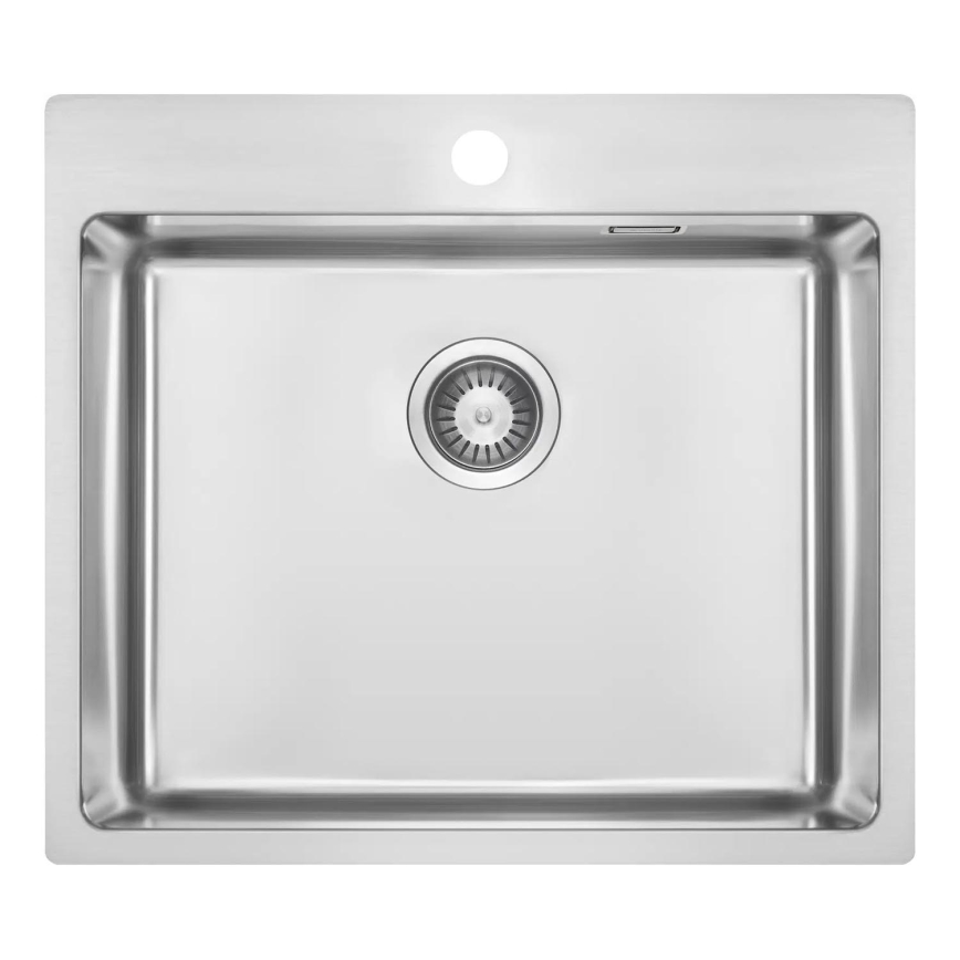 Deante ZPO_010B - Kitchen sink OLFATO 50,5x55 cm brushed steel