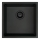 Deante ZQA_N10A - Kitchen sink CORDA 44x44 cm granite/black